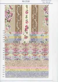 RU2530 RURU BOUQUET Rose Wreath プリント シーチング (丸巻)[生地] コスモテキスタイル サブ画像