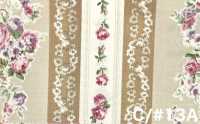 RU2530 RURU BOUQUET Rose Wreath プリント シーチング (丸巻)[生地] コスモテキスタイル サブ画像