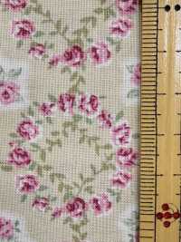 RU2530 RURU BOUQUET Rose Wreath プリント シーチング (丸巻)[生地] コスモテキスタイル サブ画像