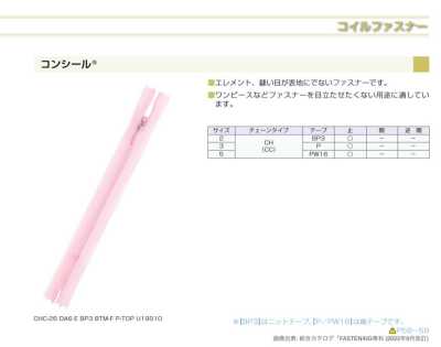 2CHC コンシール® ファスナー
