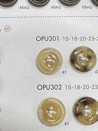 OPU301 ユリア樹脂製 フチあり 4つ穴ボタン 大阪プラスチック工業(DAIYA BUTTON) サブ画像