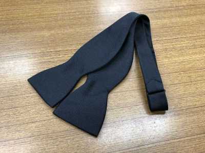VMT-04 VANNERS生地使用 手結び蝶ネクタイ ブラック ツイル