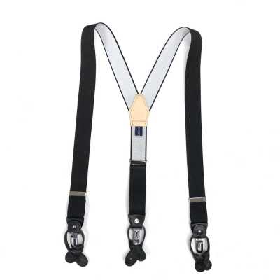 SR-BLACK SR-BLACK サスペンダー EXCYブレーシーズ ブラック 無地 2in1 35mm エラスティック