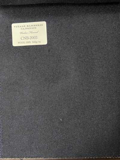 CNB2003 CANONICO(カノニコ) 定番 WOOLEN FLANNEL 濃紺 無地