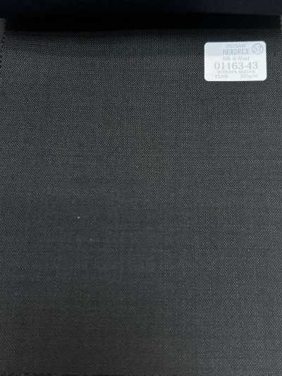 01163-43 25AW HERDREX 【Silk ＆ Wool】 シルクアンドウール チャコールグレー 無地