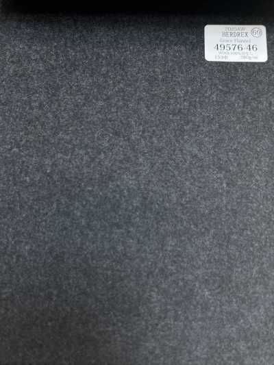 49576-46 26AW HERDREX 【Grace Flannel】 グレイスフランネル チャコールグレー 無地