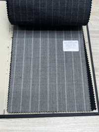 09407-47 25AW BEST SELECTION 【traditional fabric】トラディショナルファブリック 撥水ストレッチ ライトグレー ストライプ[生地] 国島株式会社 サブ画像