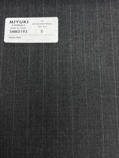 5MK0193 MIYUKI EVER WOOL（ミユキ・エバーウール） ストライプ グレー