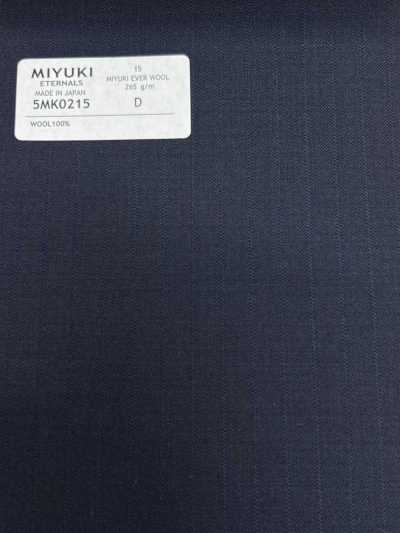 5MK0215 MIYUKI EVER WOOL（ミユキ・エバーウール） シャドーストライプ ネイビー