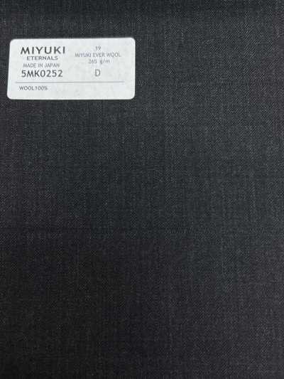 5MK0252 MIYUKI EVER WOOL（ミユキ・エバーウール） シャドーウィンドウペーン チャコールグレー