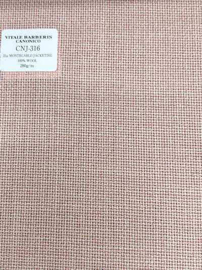 CNJ316 CANONICO(カノニコ) 定番 21μMONTECARLO JACKETING ホップサック ピンク 無地