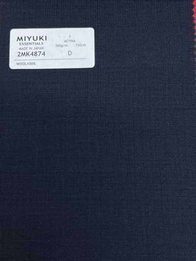 2MK4874 26SS 御幸生地 MIYUKI エッセンシャルズ ESSENTIALS ACTIVA 紺 無地