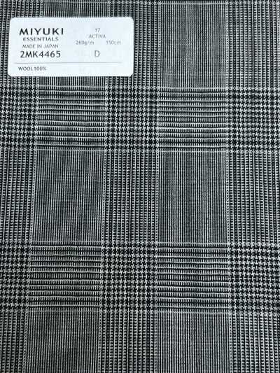 2MK4465 26SS 御幸生地 MIYUKI エッセンシャルズ ESSENTIALS ACTIVA ミディアムグレー チェック