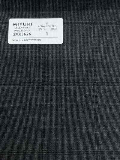 2MK3626 26SS 御幸生地 MIYUKI エッセンシャルズ ESSENTIALS ACTIVA ACTIVA COOLTEC ミディアムグレー チェック