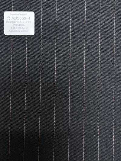 M02059-4 KUNISHIMA1850 Exclusive line 【Superfine Worsted】グレー ペンシルストライプ