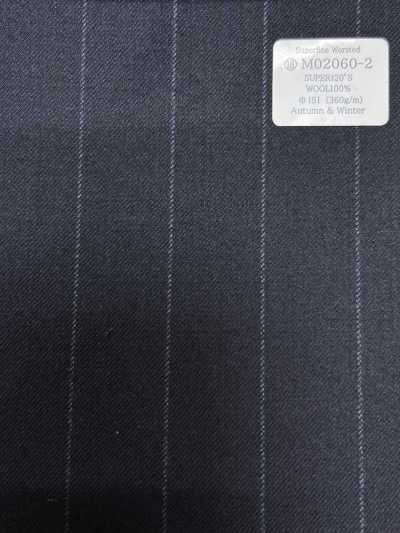 M02060-2 KUNISHIMA1850 Exclusive line 【Superfine Worsted】紺 チョークストライプ