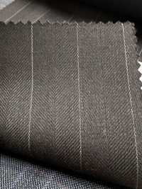 M02062-8 KUNISHIMA1850 Exclusive line 【Superfine Worsted】茶 ヘリンボーン[生地] 国島株式会社 サブ画像