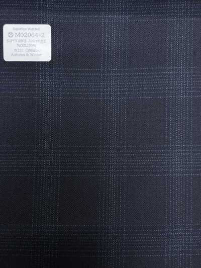 M02064-2 KUNISHIMA1850 Exclusive line 【Superfine Worsted】紺 杢チェック