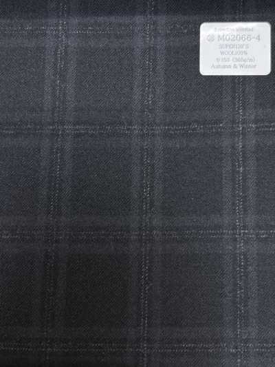 M02066-4 KUNISHIMA1850 Exclusive line 【Superfine Worsted】グレー 杢チェック