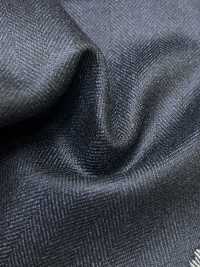 M02047-2 KUNISHIMA1850 Exclusive line 【SOMO CASHMERE 100%】 紺 ヘリンボーン[生地] 国島株式会社 サブ画像