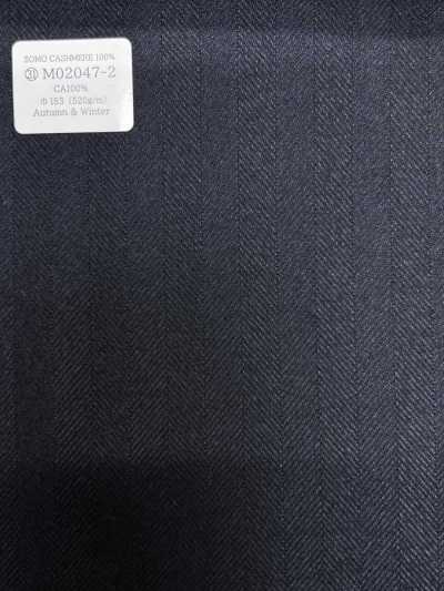 M02047-2 KUNISHIMA1850 Exclusive line 【SOMO CASHMERE 100%】 紺 ヘリンボーン
