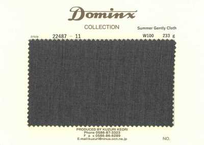 22487-11 Summer Gently Cloth ウール100% DOMINX(ドミンクス) ダークグレー