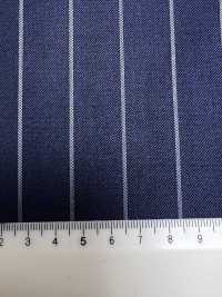 SK5524-BL 定番  国産 シルクウールストレッチ ストライプ ネイビー[生地] 細井商事株式会社 サブ画像