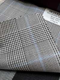SK3532-GY 定番  国産 シルクウールストレッチ チェック グレー[生地] 細井商事株式会社 サブ画像