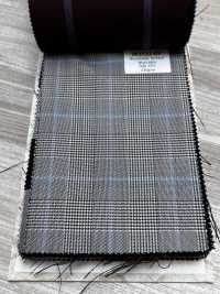 SK3532-GY 定番  国産 シルクウールストレッチ チェック グレー[生地] 細井商事株式会社 サブ画像