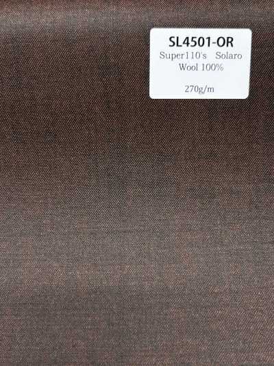 SL4501-OR 定番  国産 Super110’s タマムシウールストレッチ ブラウン/オレンジ
