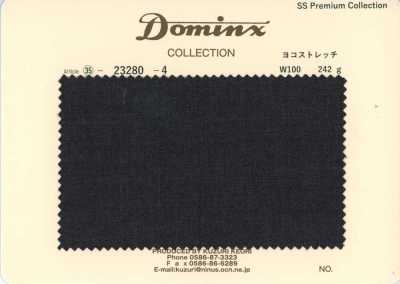 23280-4 定番 Pant Collection ヨコストレッチ ウール100% DOMINX(ドミンクス) プレミアムコレクション チャコールグレー
