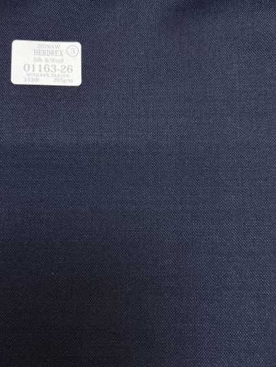 01163-26 26AW HERDREX 【Silk & Wool】 シルクアンドウール 紺 無地