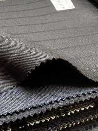 69580-17 26AW HERDREX 【Silk & Wool】 シルクアンドウール 黒 シャドウストライプ[生地] 国島株式会社 サブ画像