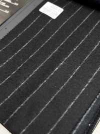 69582-13 26AW HERDREX 【Tasmanian Flannel】 シルクアンドウール 黒 ストライプ[生地] 国島株式会社 サブ画像