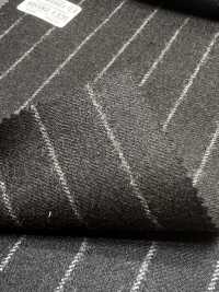 69582-13 26AW HERDREX 【Tasmanian Flannel】 シルクアンドウール 黒 ストライプ[生地] 国島株式会社 サブ画像