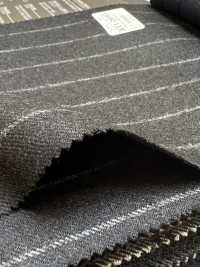 69582-13 26AW HERDREX 【Tasmanian Flannel】 シルクアンドウール 黒 ストライプ[生地] 国島株式会社 サブ画像