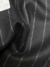 69582-13 26AW HERDREX 【Tasmanian Flannel】 シルクアンドウール 黒 ストライプ[生地] 国島株式会社 サブ画像