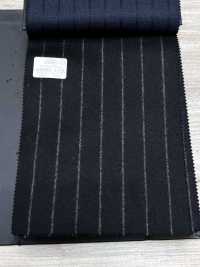 69582-13 26AW HERDREX 【Tasmanian Flannel】 シルクアンドウール 黒 ストライプ[生地] 国島株式会社 サブ画像
