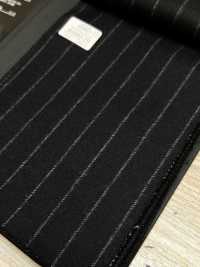 69582-20 26AW HERDREX 【Tasmanian Flannel】 シルクアンドウール 紺 ストライプ[生地] 国島株式会社 サブ画像