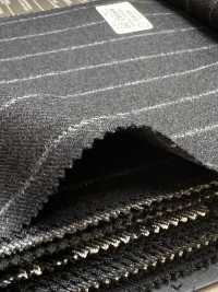 69582-20 26AW HERDREX 【Tasmanian Flannel】 シルクアンドウール 紺 ストライプ[生地] 国島株式会社 サブ画像