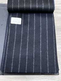69582-20 26AW HERDREX 【Tasmanian Flannel】 シルクアンドウール 紺 ストライプ[生地] 国島株式会社 サブ画像