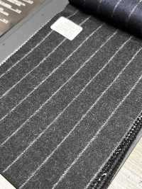 69582-41 26AW HERDREX 【Tasmanian Flannel】 シルクアンドウール チャコール ストライプ[生地] 国島株式会社 サブ画像