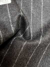 69582-41 26AW HERDREX 【Tasmanian Flannel】 シルクアンドウール チャコール ストライプ[生地] 国島株式会社 サブ画像