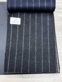 69582-41 26AW HERDREX 【Tasmanian Flannel】 シルクアンドウール チャコール ストライプ[生地] 国島株式会社 サブ画像