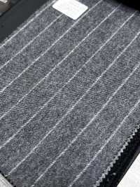 69582-55 26AW HERDREX 【Tasmanian Flannel】 シルクアンドウール グレー ストライプ[生地] 国島株式会社 サブ画像