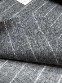 69582-55 26AW HERDREX 【Tasmanian Flannel】 シルクアンドウール グレー ストライプ[生地] 国島株式会社 サブ画像