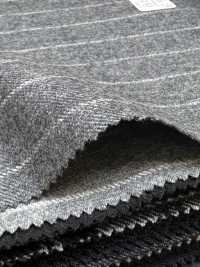 69582-55 26AW HERDREX 【Tasmanian Flannel】 シルクアンドウール グレー ストライプ[生地] 国島株式会社 サブ画像