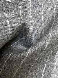 69582-55 26AW HERDREX 【Tasmanian Flannel】 シルクアンドウール グレー ストライプ[生地] 国島株式会社 サブ画像