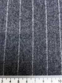 69582-55 26AW HERDREX 【Tasmanian Flannel】 シルクアンドウール グレー ストライプ[生地] 国島株式会社 サブ画像