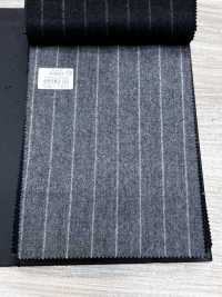 69582-55 26AW HERDREX 【Tasmanian Flannel】 シルクアンドウール グレー ストライプ[生地] 国島株式会社 サブ画像